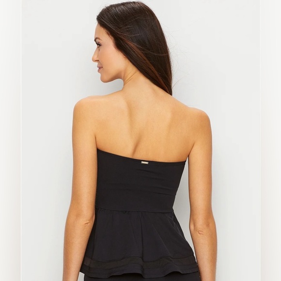 Anne Cole Wild Flower Embroidery Peplum Tankini Top Size S - Picture 3 of 7